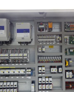 Control cabinet manure drying tunnel